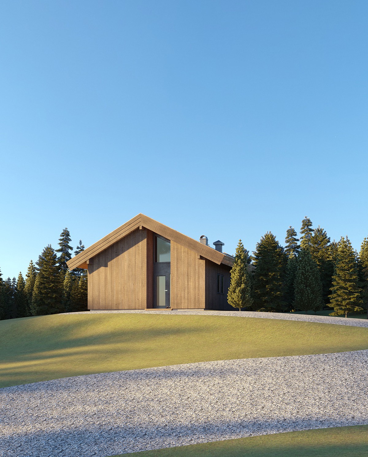 Log Cabin Exterior Initial Preview Render 