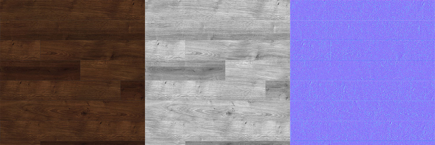 Wood material texture maps