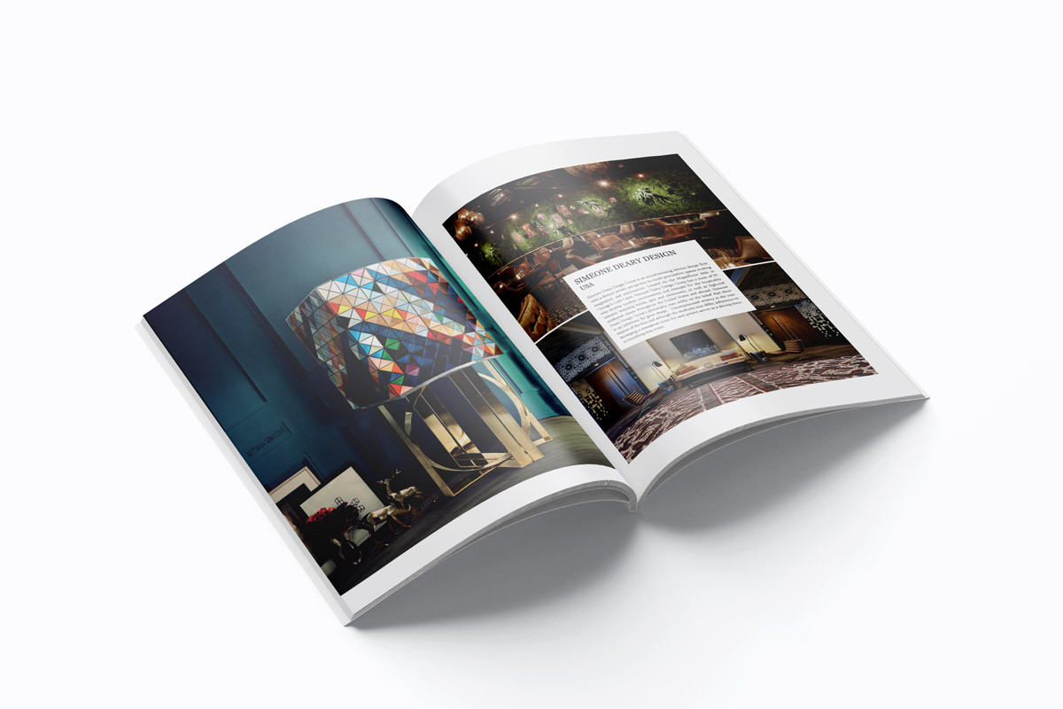 Interior design magazine mockup