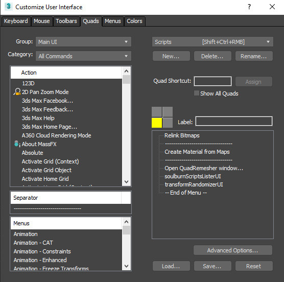 Customise UI 3ds Max window