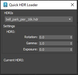 Quick HDRI loader UI