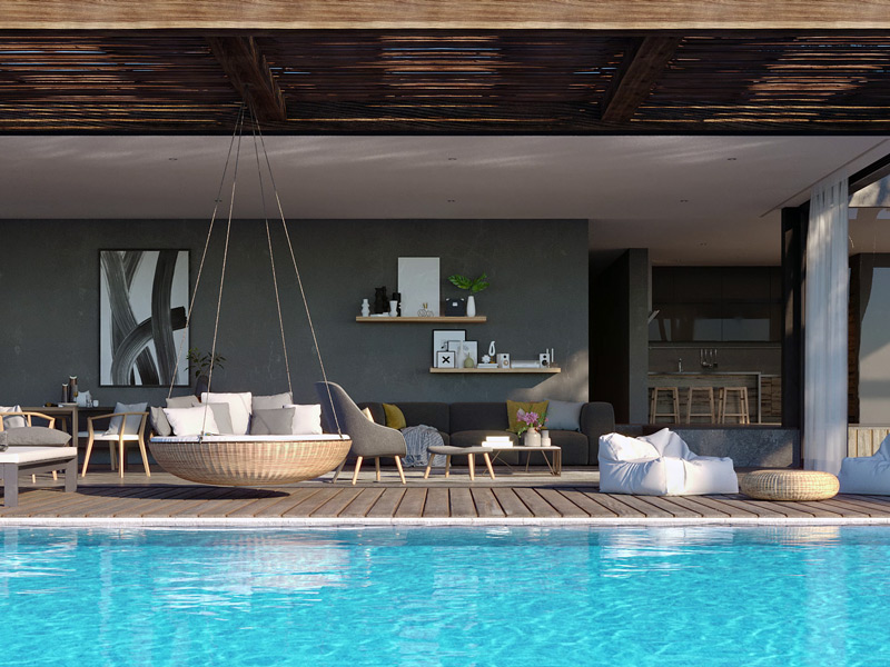 Modern villa architectural animation flythrough