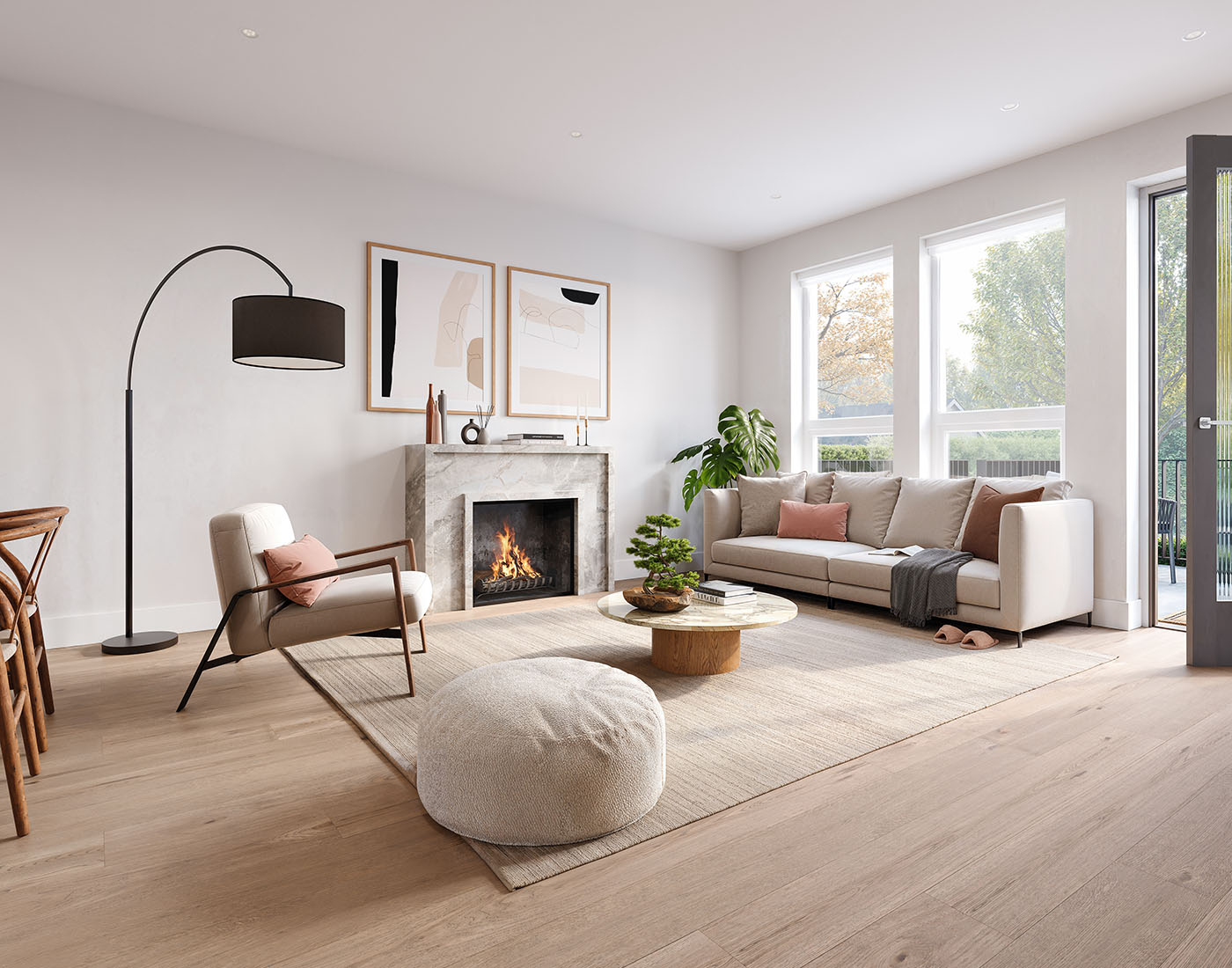 Interior Open Plan Living Design Render London